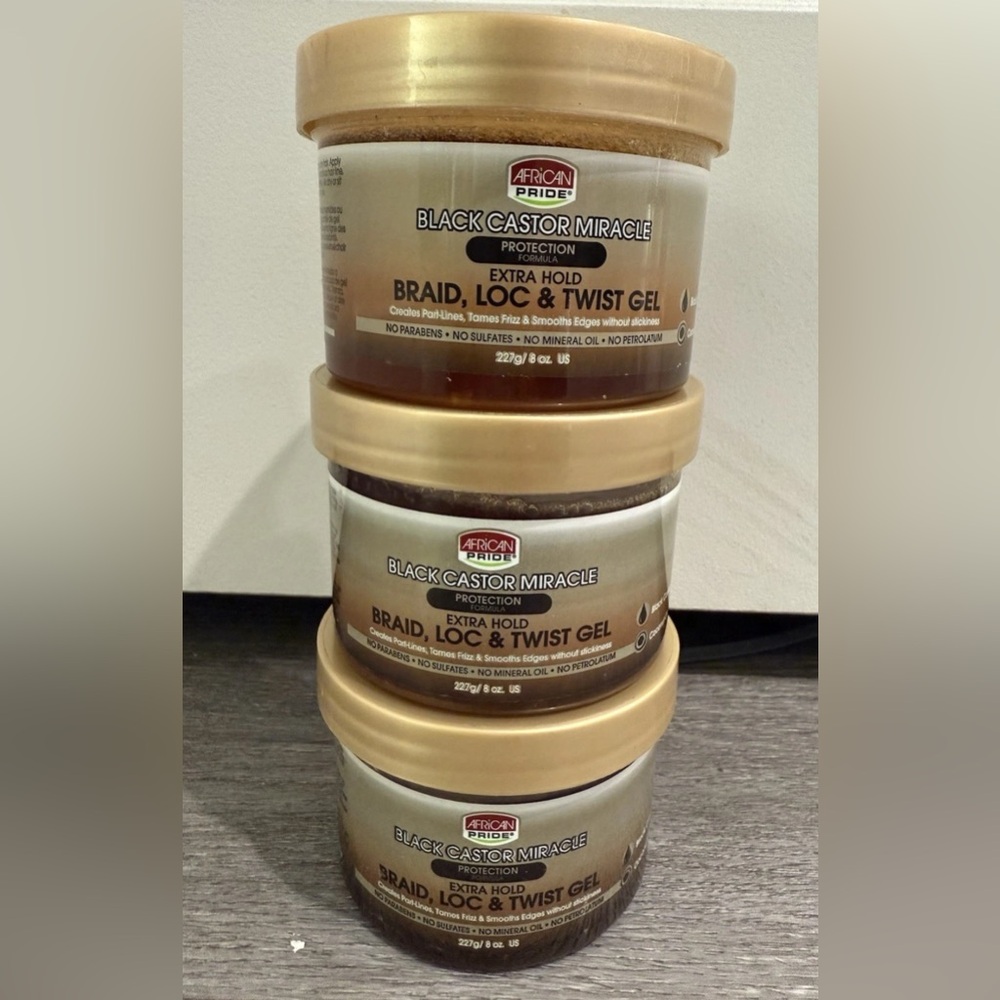 Black Castor Miracle Braid, Loc & Twist Gel - Brown